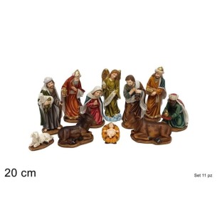 Natività in Resina 20 cm 11 pezzi per Presepe 180182