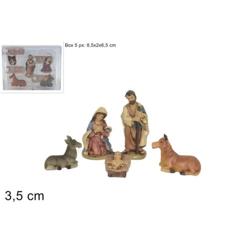 Natività in Resina 3,5 cm 5 pezzi 484025