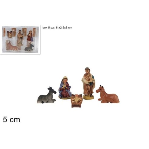 Natività in Resina 5 cm 5 pezzi 484018