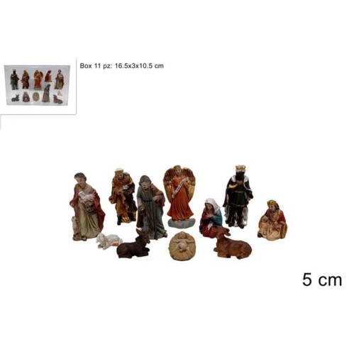 Natività in Resina 5 cm 11 pezzi 069505