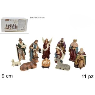 Natività in Resina 9 cm 11 pezzi 390661