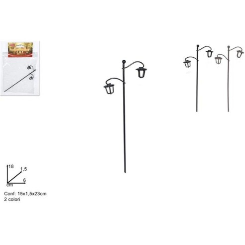Set 2 Lampioni in Ferro in Miniatura per Presepe 964848