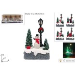 Set 4 Scenari Natalizi Villaggio Babbo Natale con Luci 396743