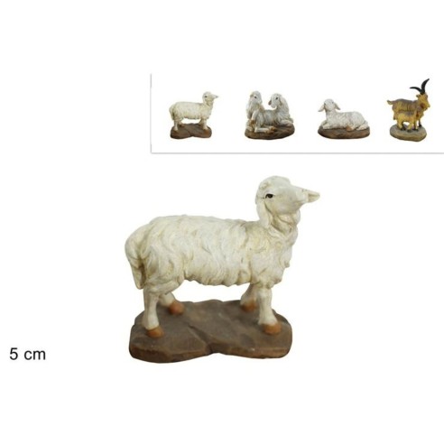 Gruppo 4 Pecore 5 cm Animali per Presepe 032875