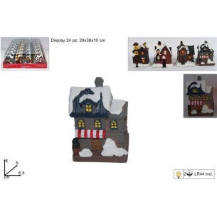 Set 4 Casette Natalizie Innevate con Luci 997259