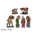 Pastori per Presepe Mestieri in Resina 12 cm 6 Statuine 411187