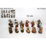 Pastori per Presepe Mestieri in Resina 12 cm 12 Statuine 219399