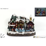 Giostrina Villaggio di Babbo Natale Luce Movimento Musica 143521