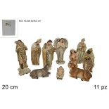 Natività Effetto Legno Panna 20 cm 11 Pezzi 548499