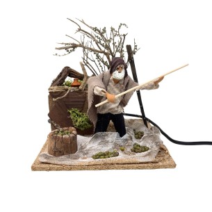 Raccoglitore di Olive Pastore per Presepe in Movimento Statuina 12 cm