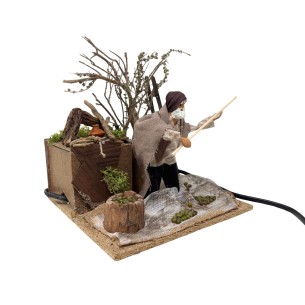 Raccoglitore di Olive Pastore per Presepe in Movimento Statuina 12 cm 2