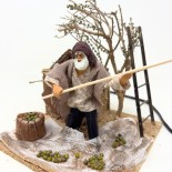 Raccoglitore di Olive Pastore per Presepe in Movimento Statuina 12 cm