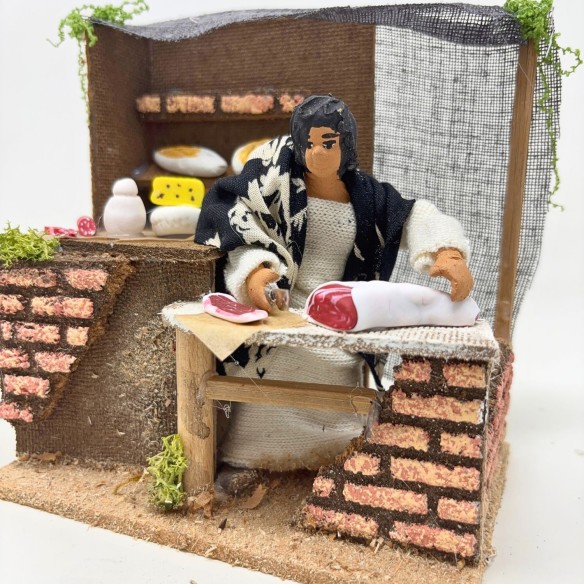 Pastore per Presepe in Movimento 14x9 cm Salumeria 79065