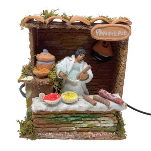 La Panineria Pastore per Presepe in Movimento 14x9 cm