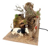 Mucca Seduta Animali per Presepe in Movimento 17x17 cm