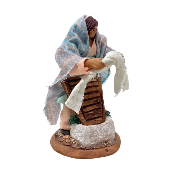 La Lavandaia Statuina in Terracotta per Presepe 14 cm