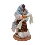 La Lavandaia Statuina in Terracotta per Presepe 14 cm