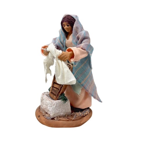 La Lavandaia Statuina in Terracotta per Presepe 14 cm