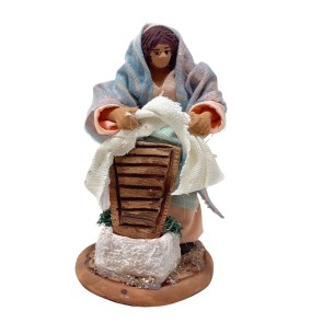 La Lavandaia Statuina in Terracotta per Presepe 14 cm