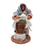 La Lavandaia Statuina in Terracotta per Presepe 14 cm