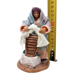 La Lavandaia Statuina in Terracotta per Presepe 14 cm