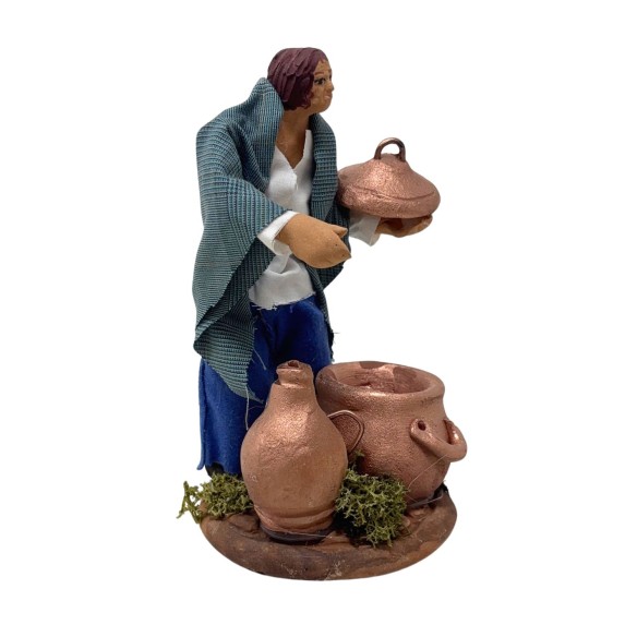 Lo Stagnino Statuina in Terracotta per Presepe 14 cm