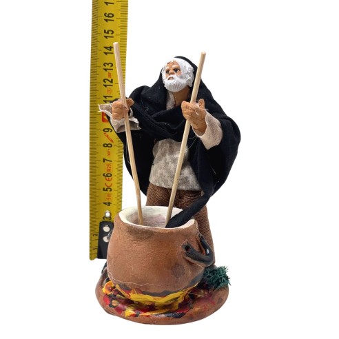Il Ricottaio Statuina in Terracotta per Presepe 14 cm