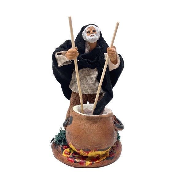 Il Ricottaio Statuina in Terracotta per Presepe 14 cm