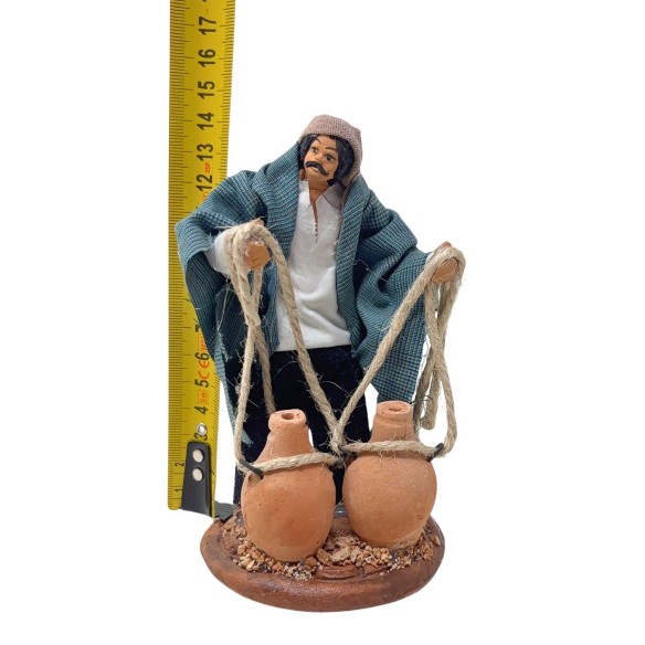 Statuina 14 cm in Terracotta per Presepe con Anfore