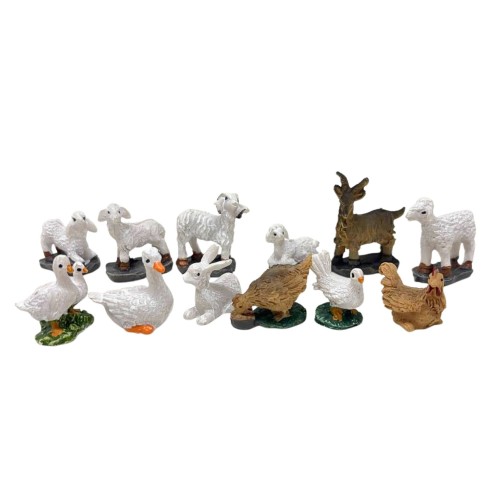 Animali per Presepe 12 Modelli Assortiti 3 cm 032943