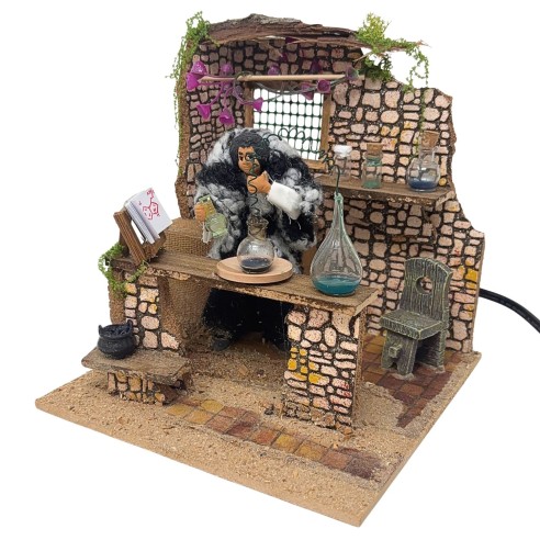 Il Chimico Pastore per Presepe in Movimento 17x17 cm