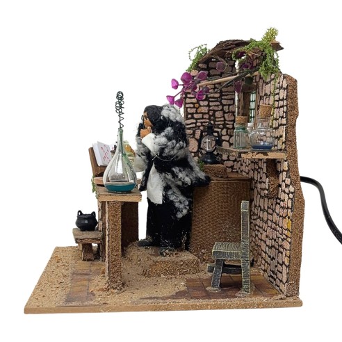 Il Chimico Pastore per Presepe in Movimento 17x17 cm