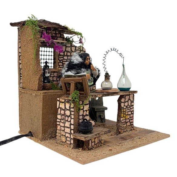 Il Chimico Pastore per Presepe in Movimento 17x17 cm