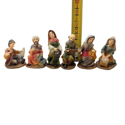 Pastori per Presepe Mestieri in resina 7 cm 12 Statuine 219429