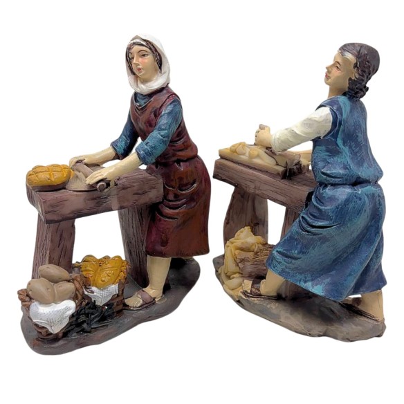 Pastori Mestieri in Resina 15 cm per Presepe 4 Pezzi 188084