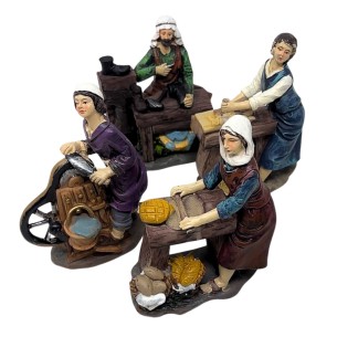 Pastori Mestieri in Resina 15 cm per Presepe 4 Pezzi 188084 2