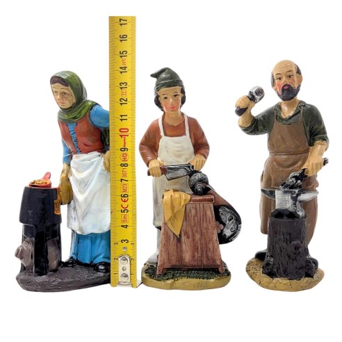 Pastori Mestieri in Resina 15 cm per Presepe 6 Pezzi 383854