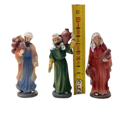 Pastori per Presepe Mestieri in Resina 9 cm 6 Statuine 411194