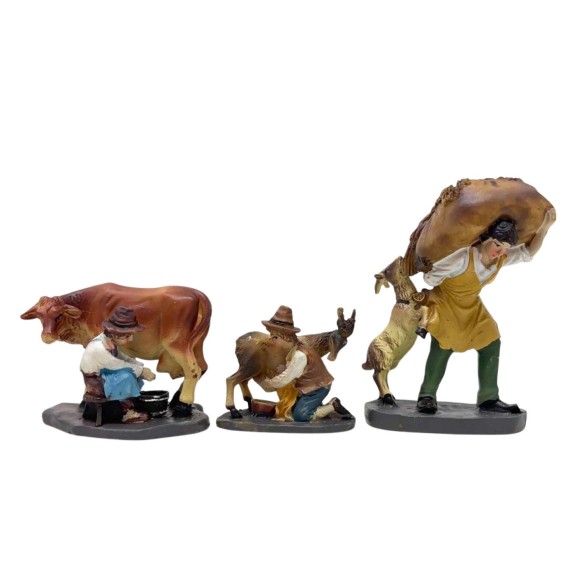 Pastori per Presepe Mestieri in Resina 9 cm 6 Statuine 411194