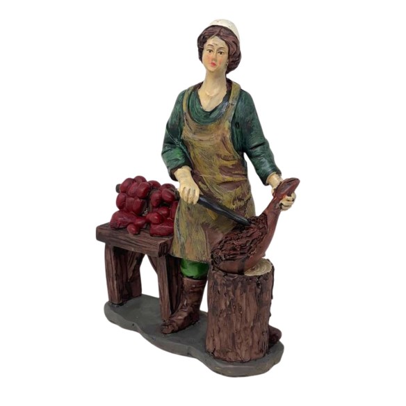Pastore Macellaio in Resina 20 cm per Presepe 188107A