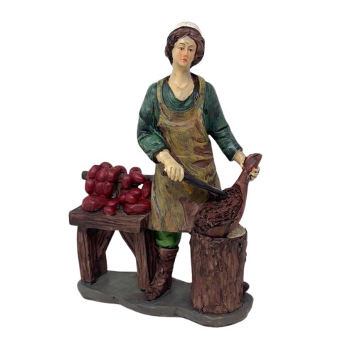 Pastore Macellaio in Resina 20 cm per Presepe 188107A