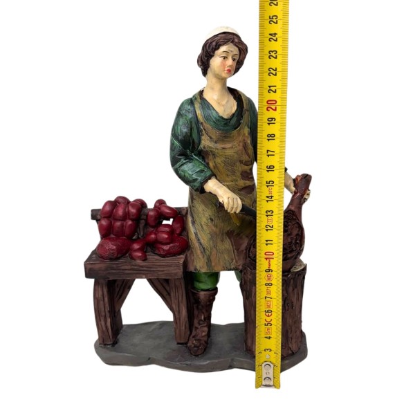 Pastore Macellaio in Resina 20 cm per Presepe 188107A