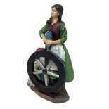 Pastore Filatrice in Resina 20 cm per Presepe 188107B