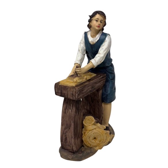 Pastore Falegname in Resina 20 cm per Presepe 188107C