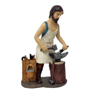 Pastore Fabbro in Resina 20 cm per Presepe 188107D