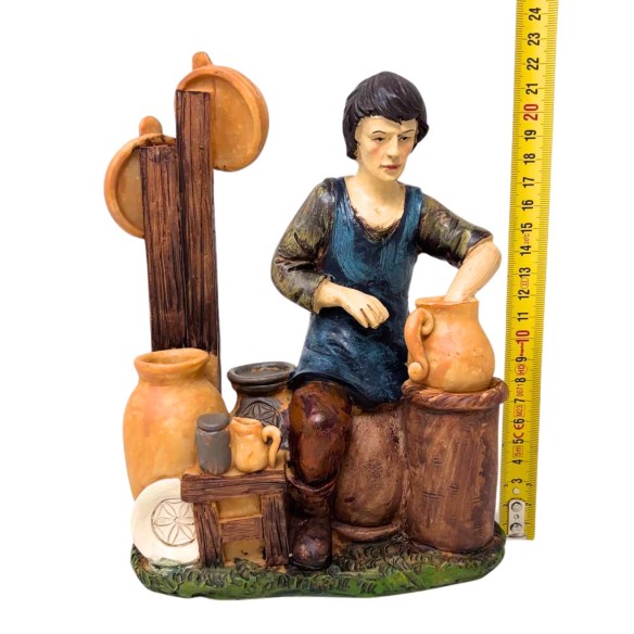 Pastore Vasaio in Resina 20 cm per Presepe 188107F