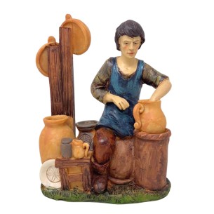Pastore Vasaio in Resina 20 cm per Presepe 188107F