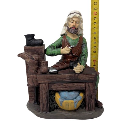 Pastore Calzolaio in Resina 25 cm per Presepe 188107H