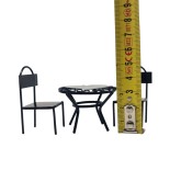 Set Tavolo Rotondo con 2 Sedie in Ferro Miniatura per Presepe 965067