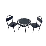 Set Tavolo Rotondo con 2 Sedie in Ferro Miniatura per Presepe 965067